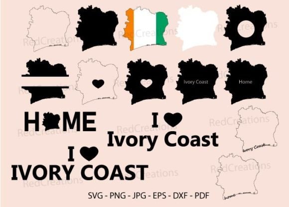 Download Ivory Coast Map Svg Bundle, Monogram - Premium Resources