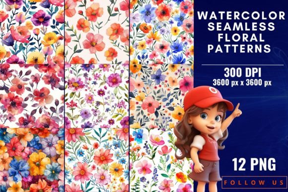 Download Watercolor Seamless Floral Patterns - Seamless floral patterns Collection
