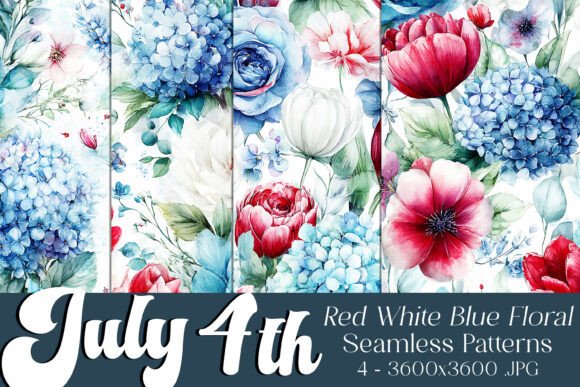 Download July 4th Seamless Floral Patterns 11 - Seamless floral patterns Collection
