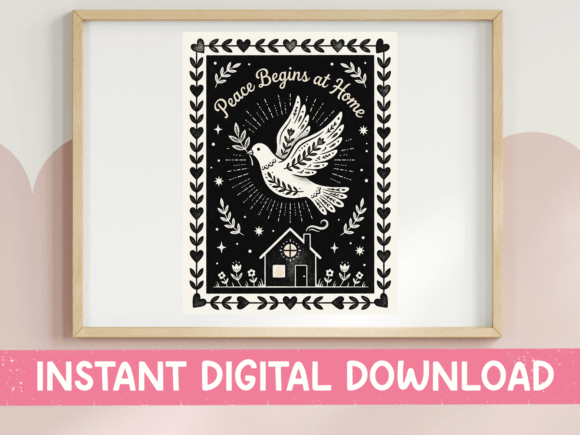 Download Peace Begins at Home Dove Design - Premium Resources